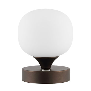 Owen 6.13" Bohemian Farmhouse Iron Rechargeable Integrated LED Table Lamp - JONATHAN Y